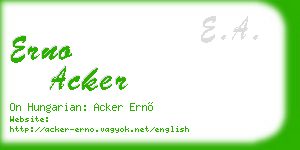 erno acker business card